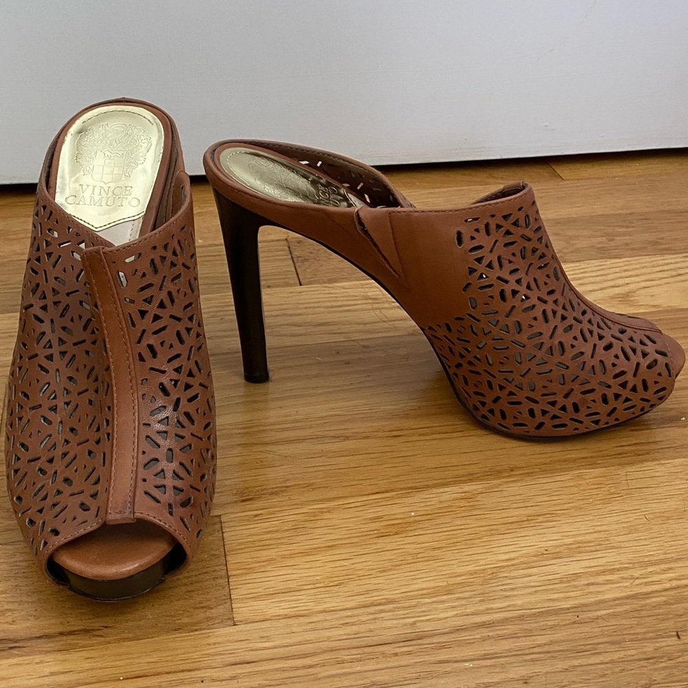 Vince Camuto perforated leather heels